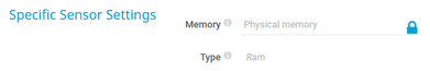 Specific Sensor Settings Specific Sensor Settings